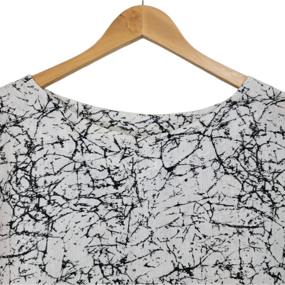 Bryn Walker 100% Linen Ivy Top Blouse Asymmetrical Sz M Lagenlook Wearable Art - Picture 5 of 8